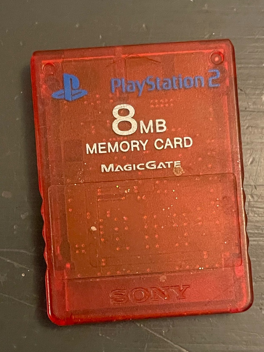 Sony Playstation 2 PS2 Official OEM MagicGate Red Memory Card Genuine